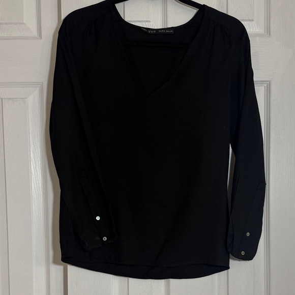 Zara Tops - Zara Black V-Neck Blouse